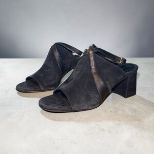 Marion Parke Suede Block Heel Sandals Size 36 NWOB Fab!